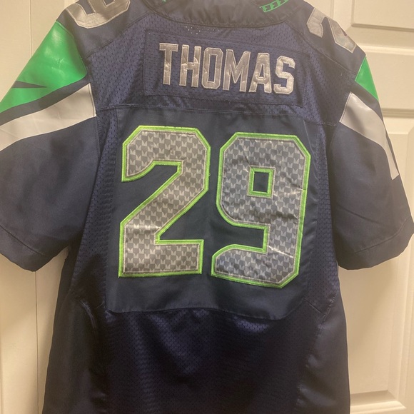 SEATTLE SEAHAWKS #29 EARL THOMAS men’s JERSEY NIKE ON FIELD SIZE 44/M - Picture 3 of 13